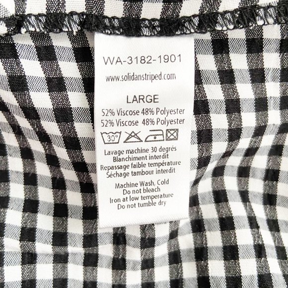 NWT Solid & Striped x Revolve | Black & White Gingham Cutout Dress Large - Picture 12 of 12